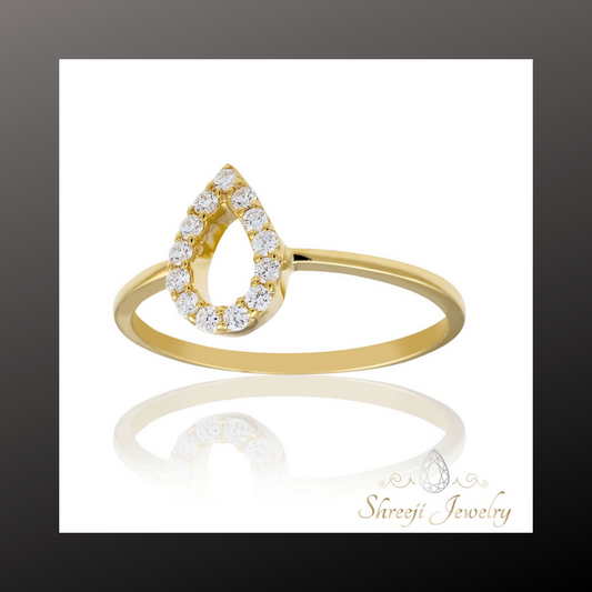 Pear shaped Ring