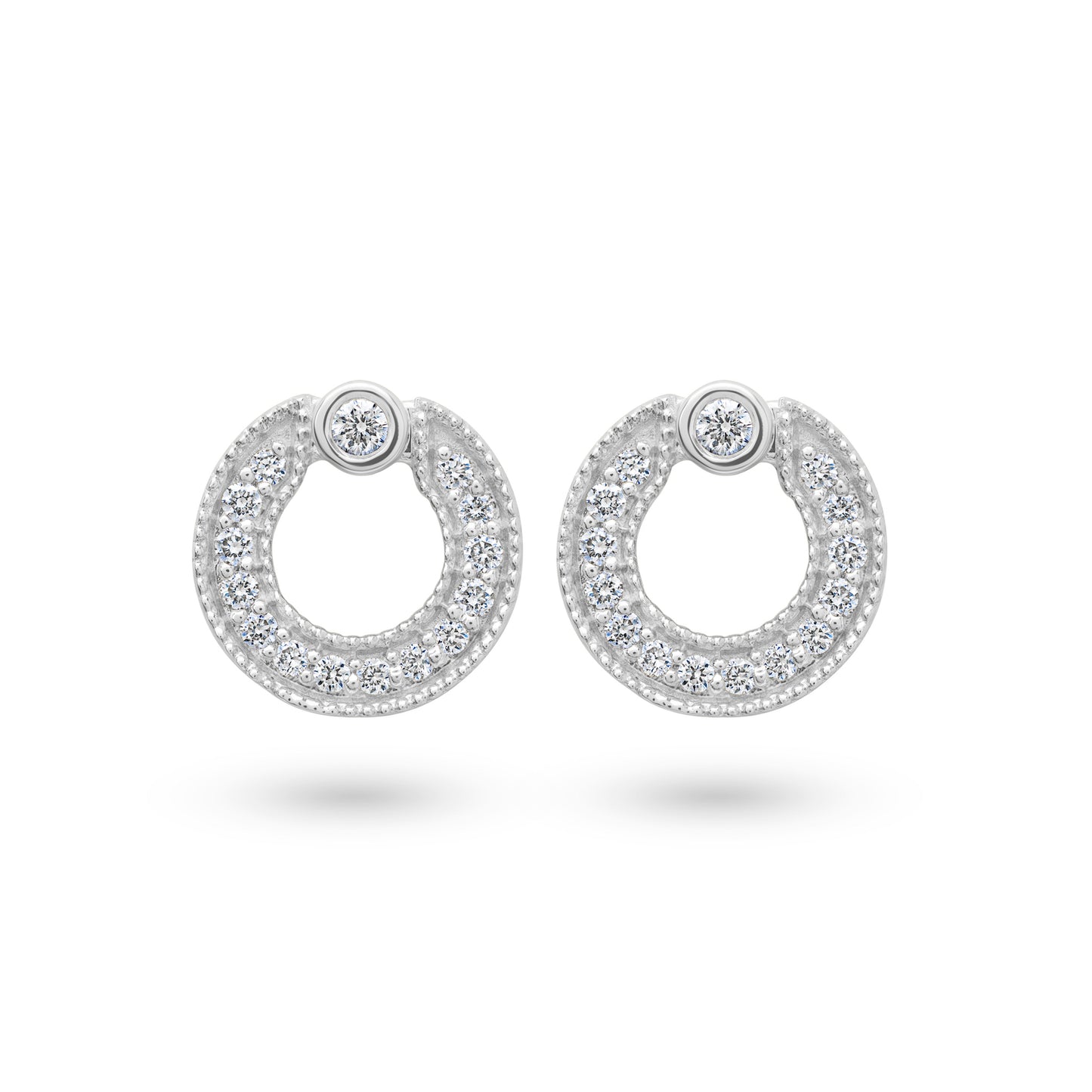 Circle Diamond Earrings