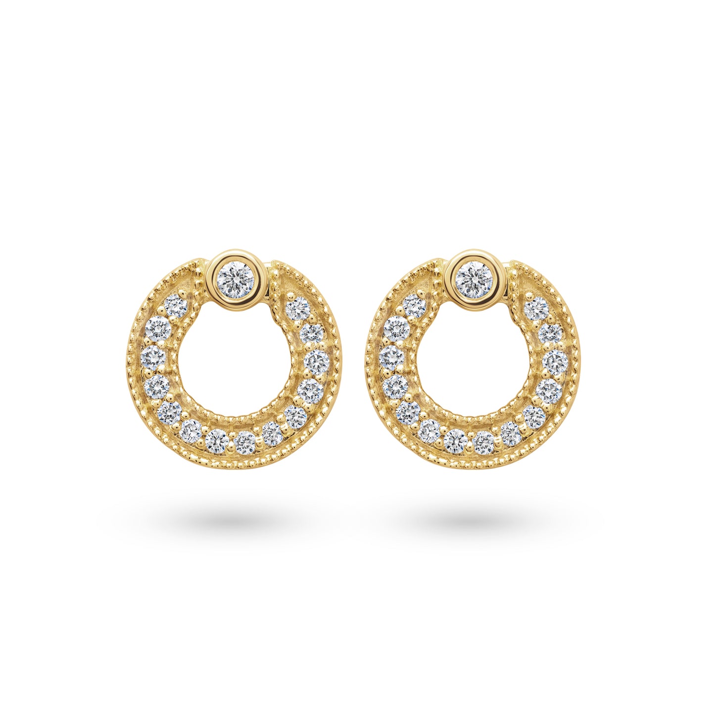 Circle Diamond Earrings