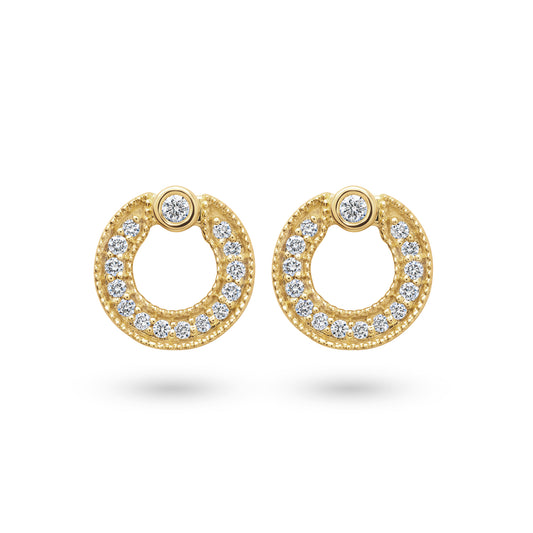 Circle Diamond Earrings